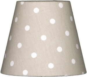 Lampenschirm beige mit weissen Punkten S